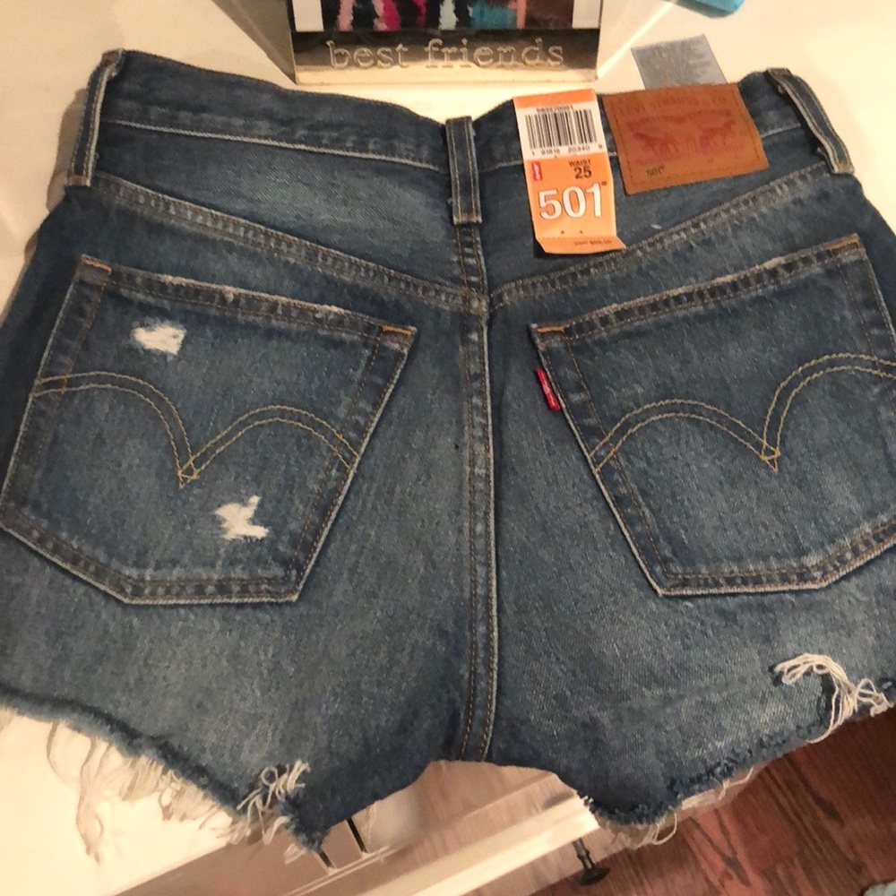 Levi 501 short denim shorts